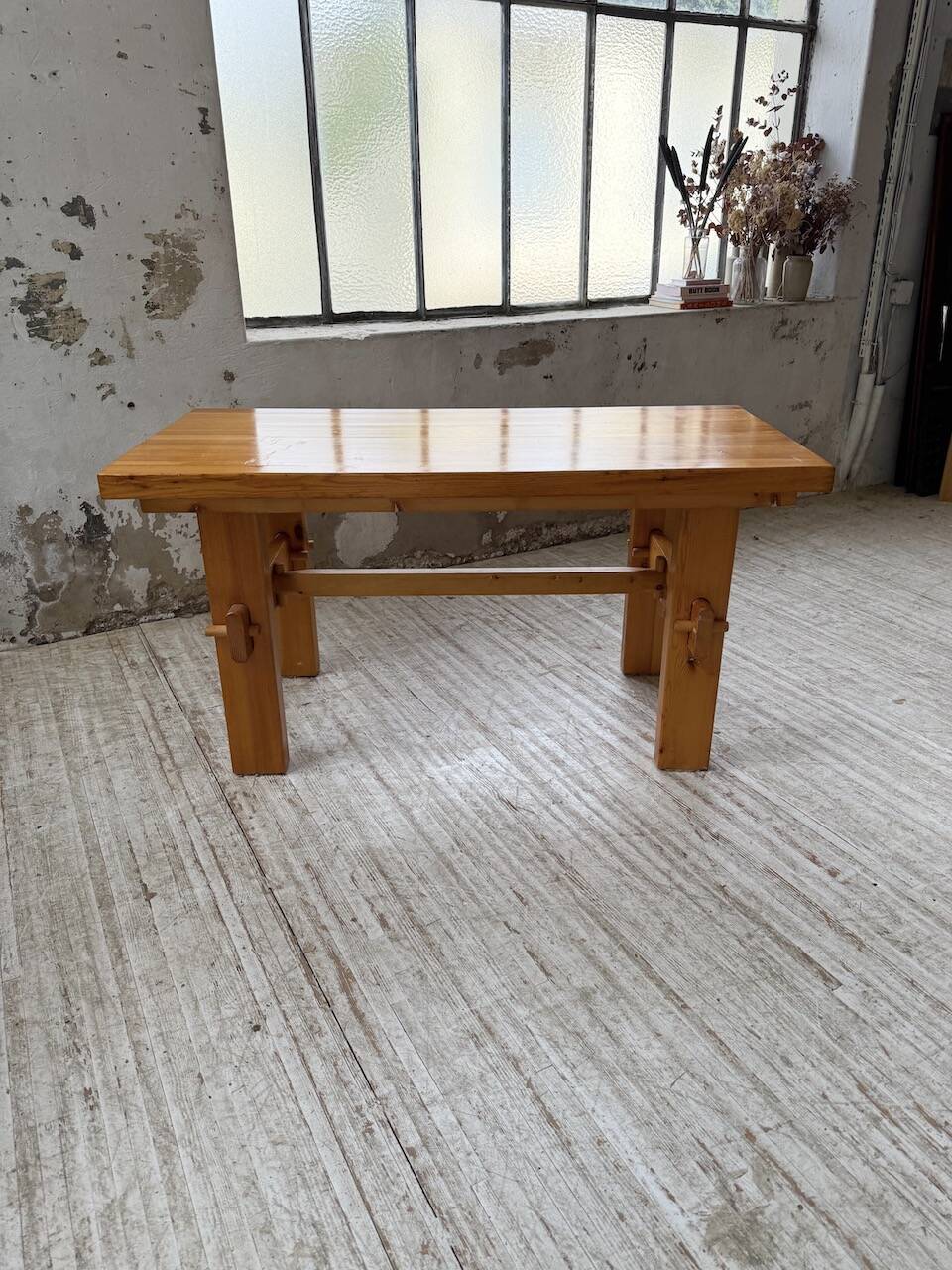 Farmhouse table, mountain furniture from the 50s