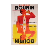 Old vintage poster bourin litho entoilée