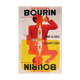Old vintage poster bourin litho entoilée