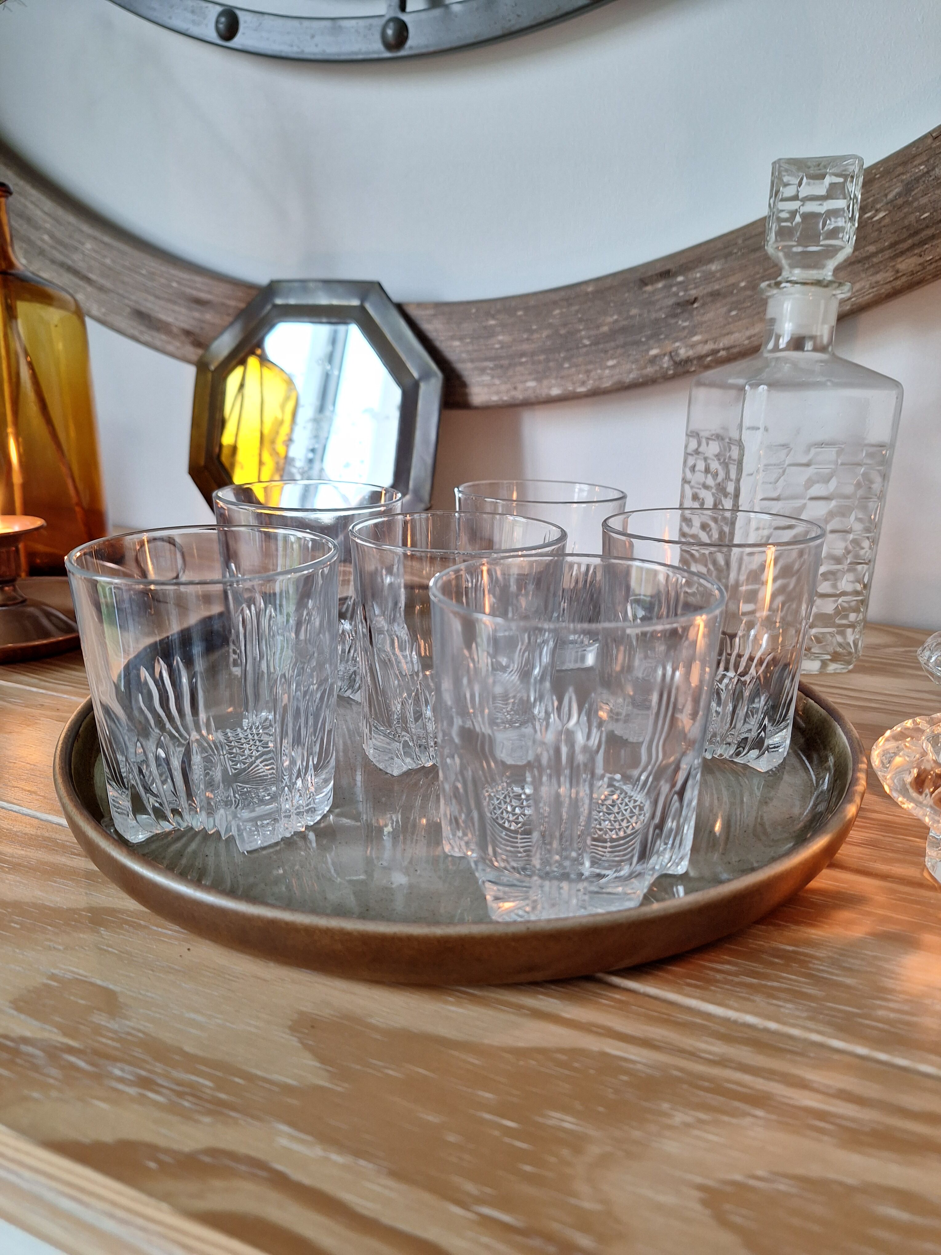 Art Deco whisky glasses