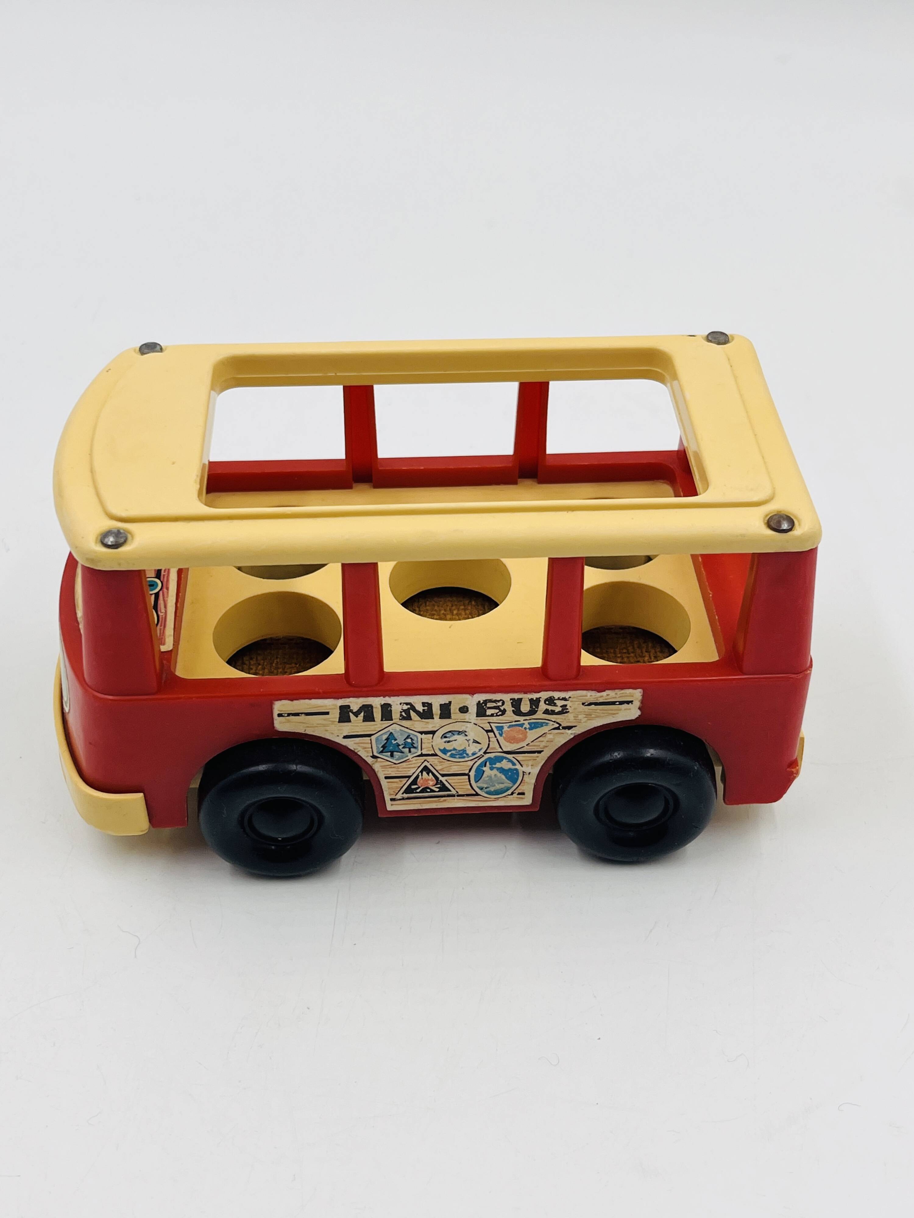 Set of 4 Fisher-Price wooden toys from the 1960s