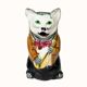 Figurative jug in majolica cat
