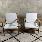 A pair of scandinavian lounge chairs from the 1960s