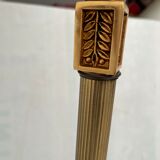 Vintage gilded brass tripod floor lamp