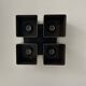 Vintage RAAK wall light, P1445, metal and brown ABS, Netherlands, 1970