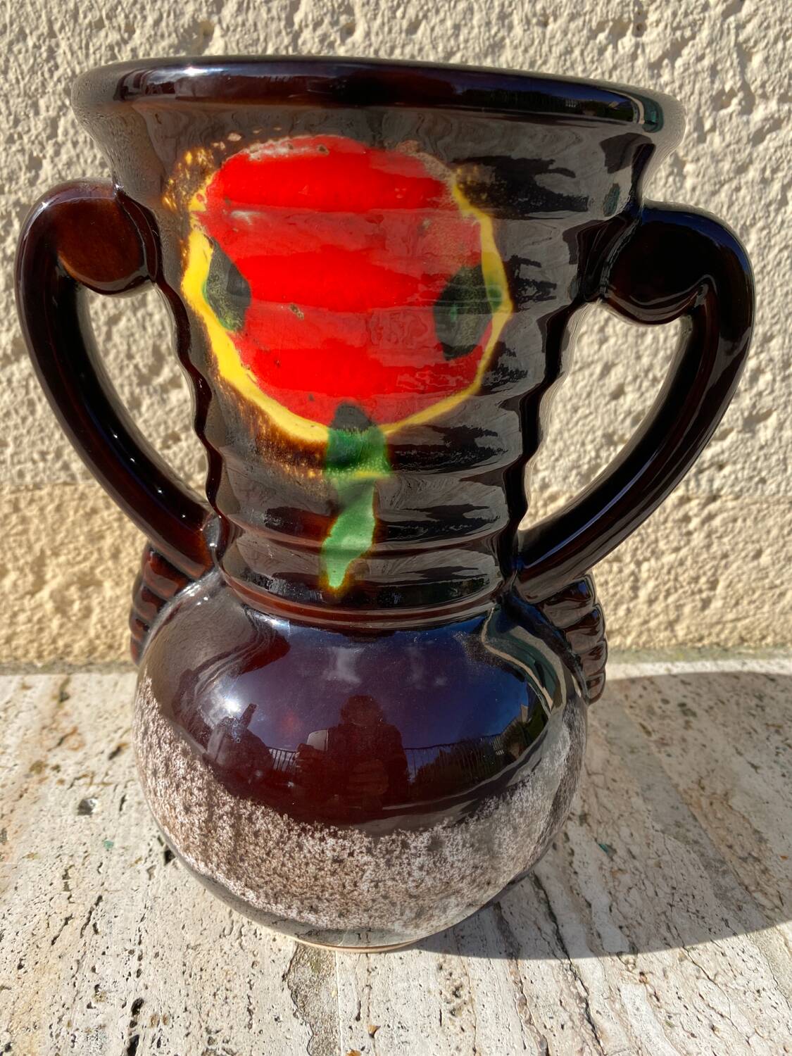 Large vintage amphora vase