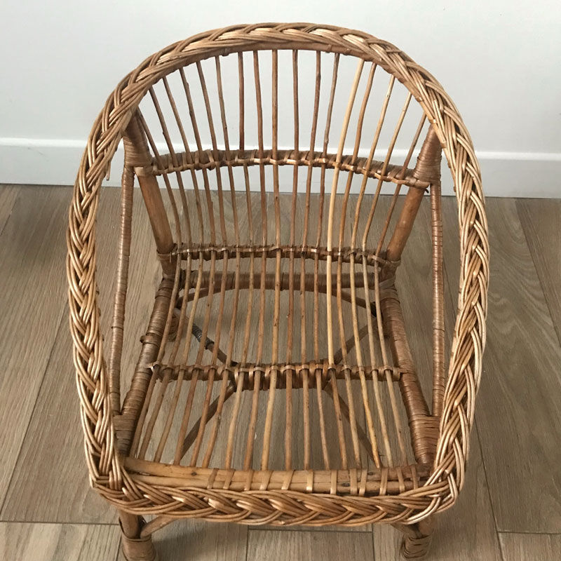 Fauteuil enfant osier