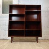 Omann Junior Scandinavian Vintage Mahogany Library, 60s