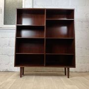 Omann Junior Scandinavian Vintage Mahogany Library, 60s