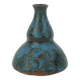 Vase en céramique bleue, poterie Conny Walther, Danemark, années 60