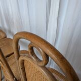 Set of 8 Vintage Bentwood Cane Dining Chair, Thonet Style, 1970s Yugoslavia