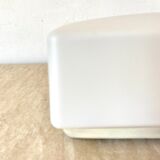 Vintage wall lamp in opaline and metal