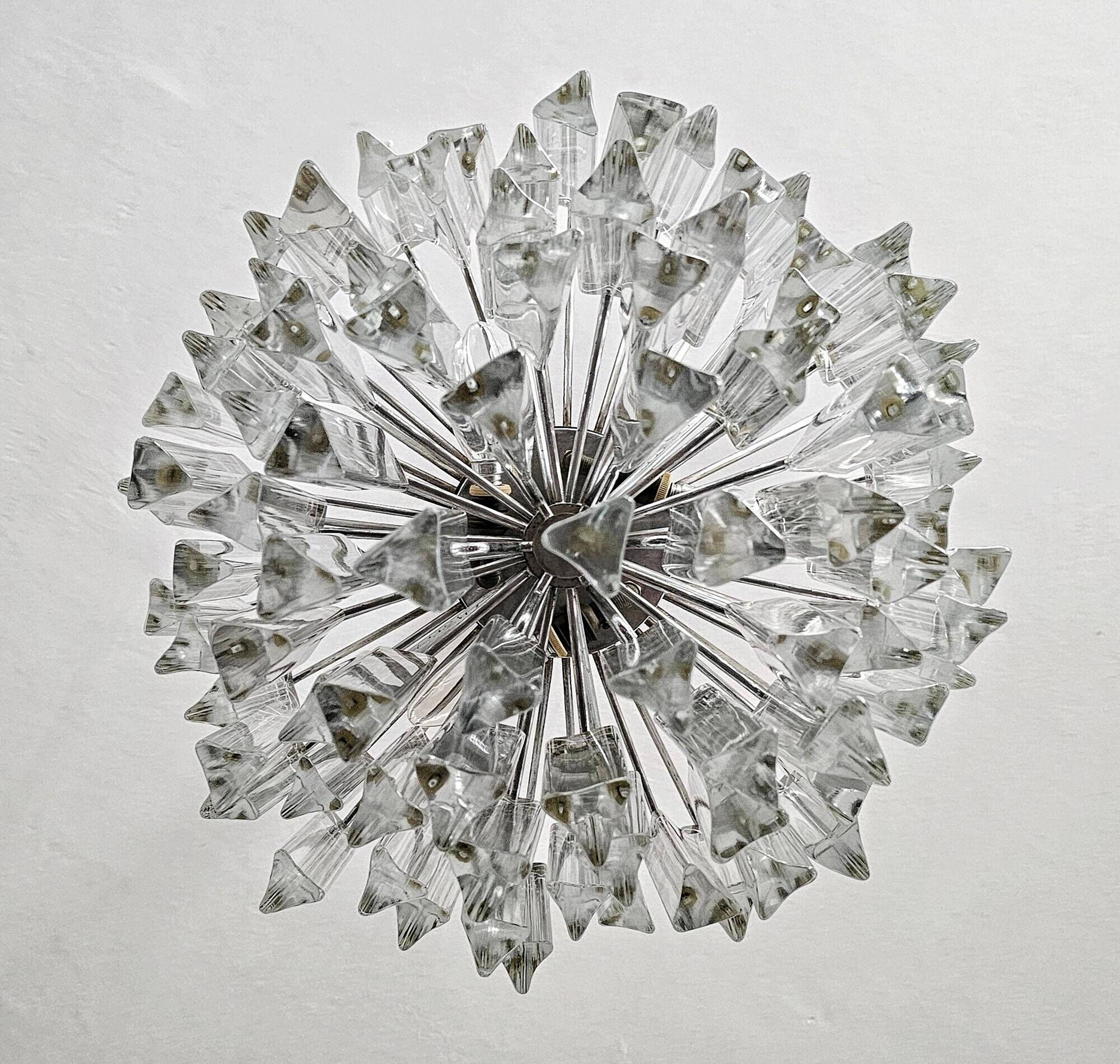 Mid-Century Modern Triedri Crystal Chandelier by Paolo Venini