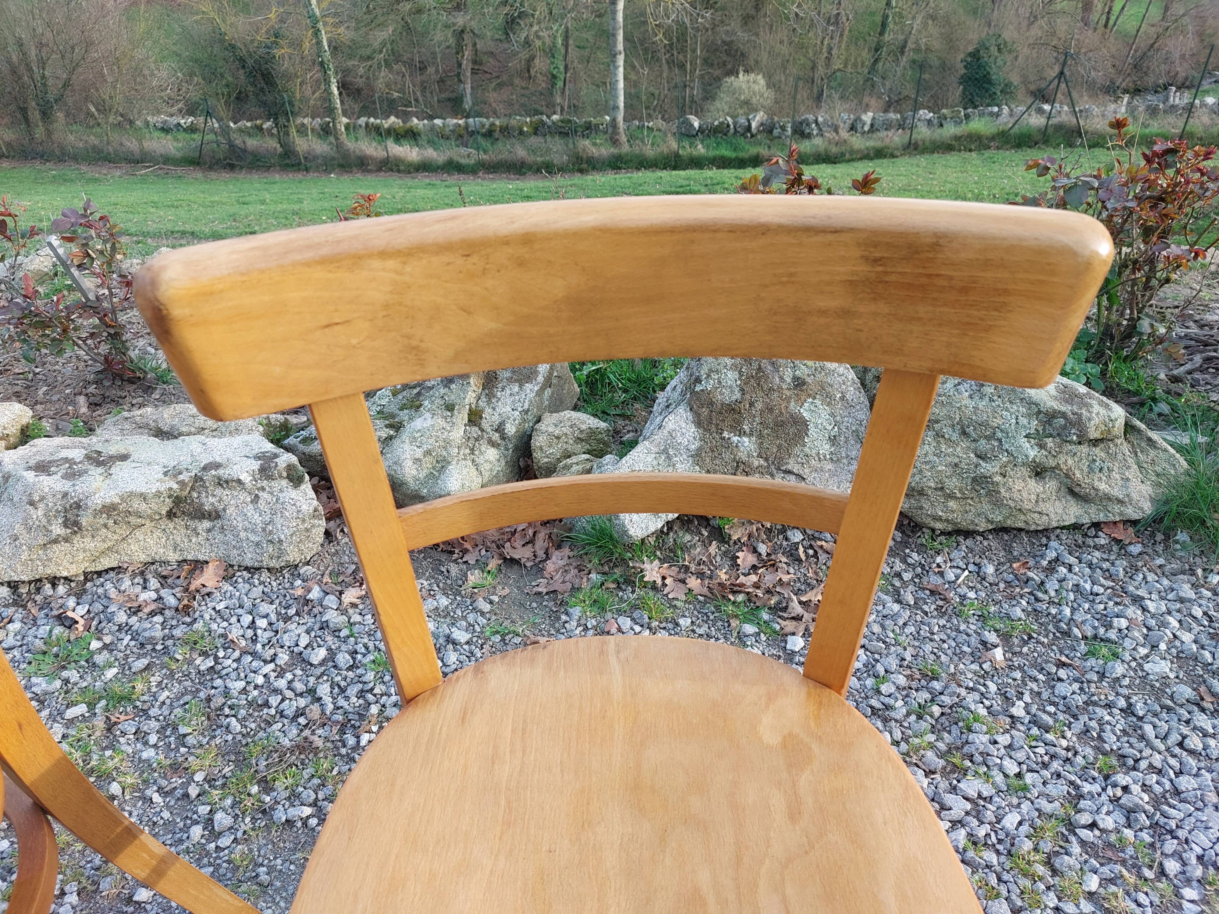 3 bistro chairs, light colour