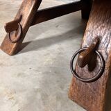 Rustic brutalist oak Coffee table