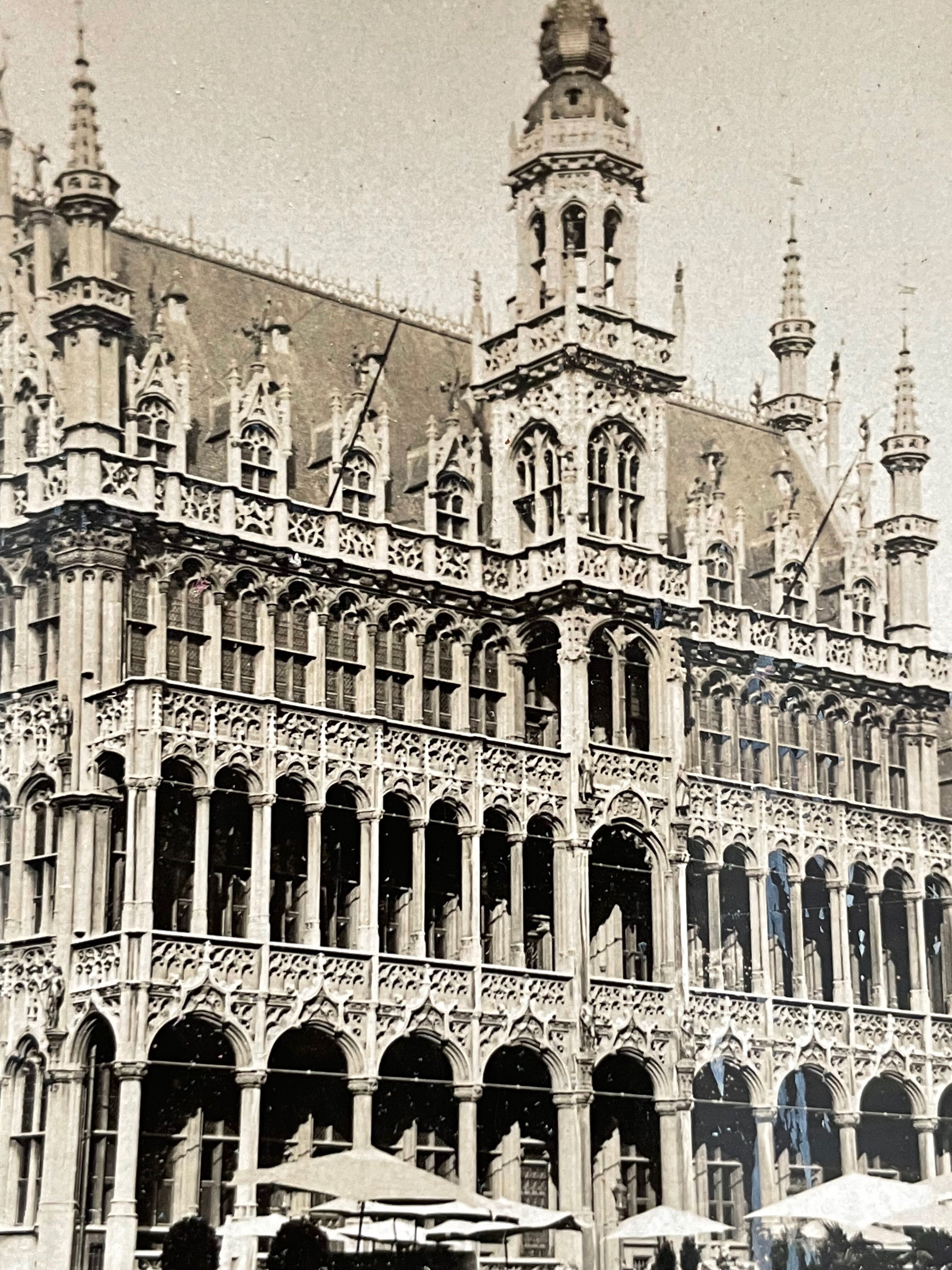 Old photography stereo, stereograph, luxury albumine 1903 Maison du Roi, Belgium