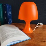 Vintage table lamp/Orange plastic mushroom lamp