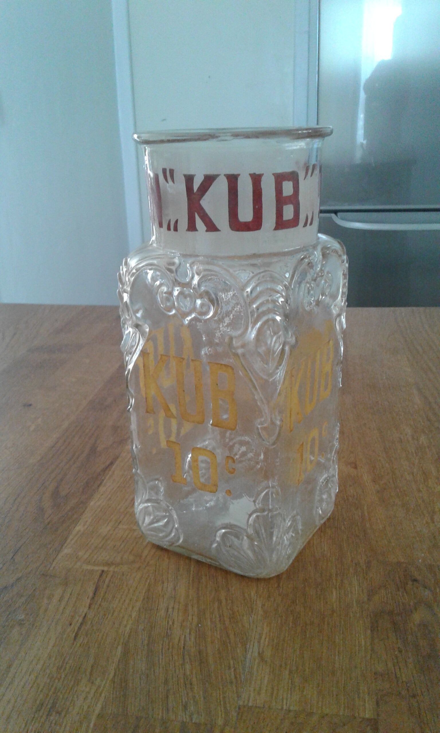 Pot en verre bouillon kub 1930/40