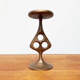 Brutalist metal candlestick mid-century