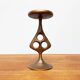Brutalist metal candlestick mid-century