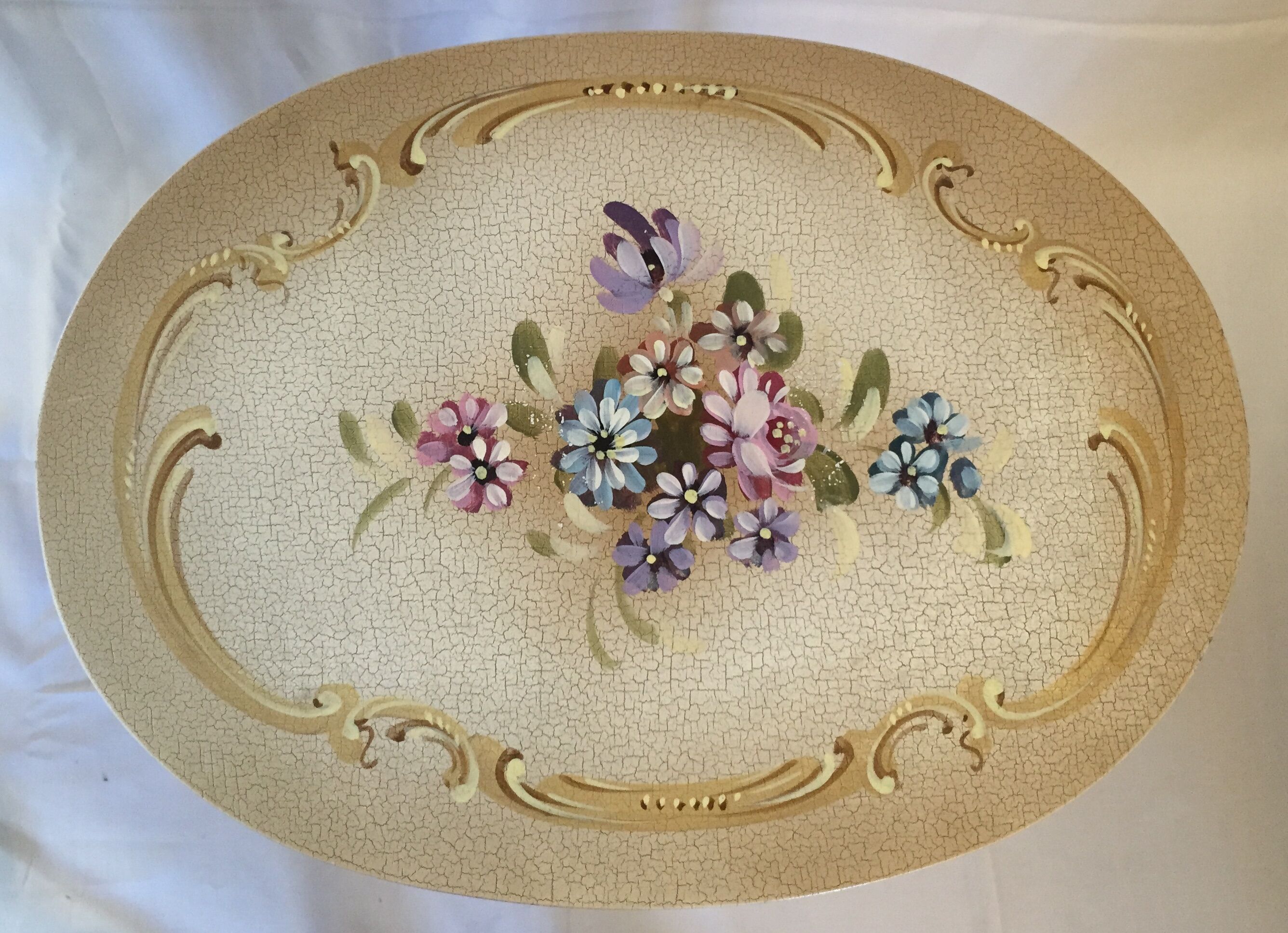 Pair of painted Louis XV style bedside table