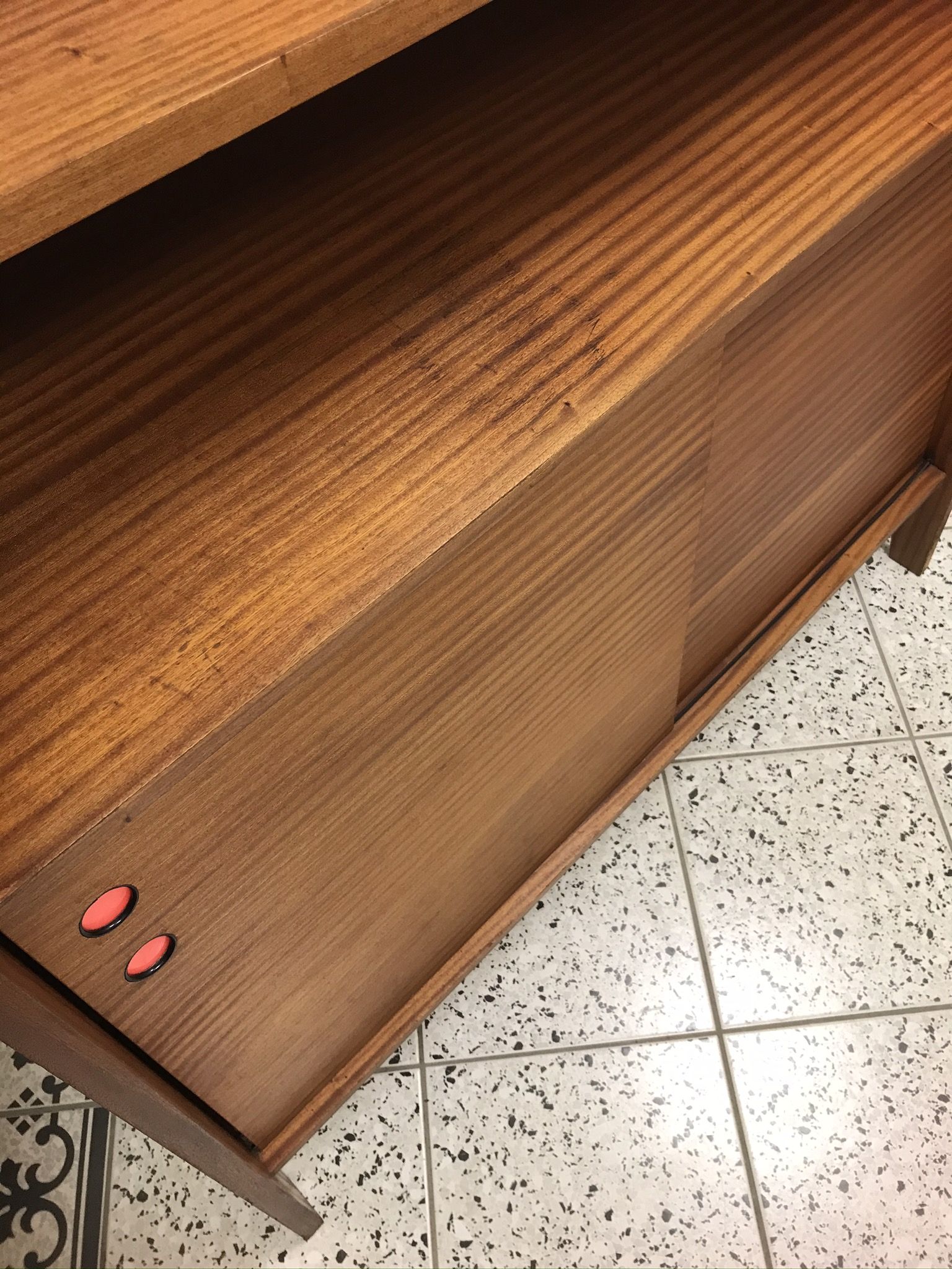 Bibliothèque buffet portes coulissantes 50's