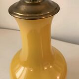 Pied de lampe porcelaine jaune