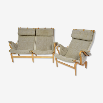 Bruno Mathssons Pernilla Settee avec la chaise de correspondance, Suède, années 1970