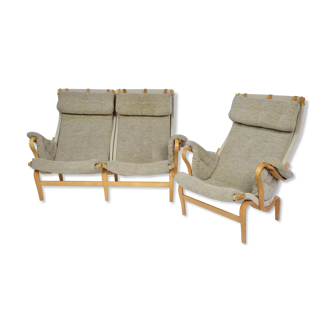 Bruno Mathssons Pernilla Settee avec la chaise de correspondance, Suède, années 1970