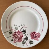 6 antique dessert plates in faience from badonviller