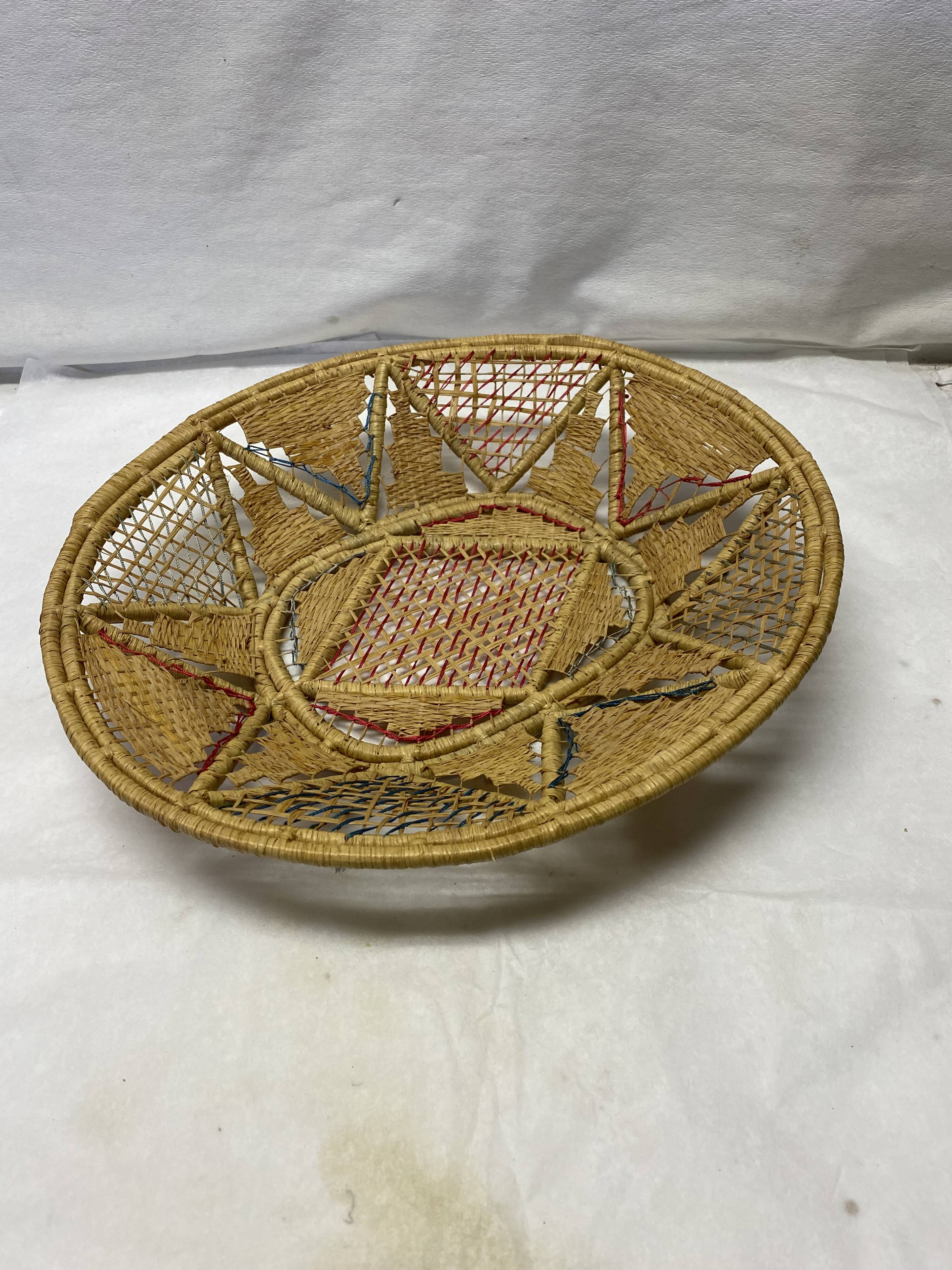 Vintage wicker handmade basket