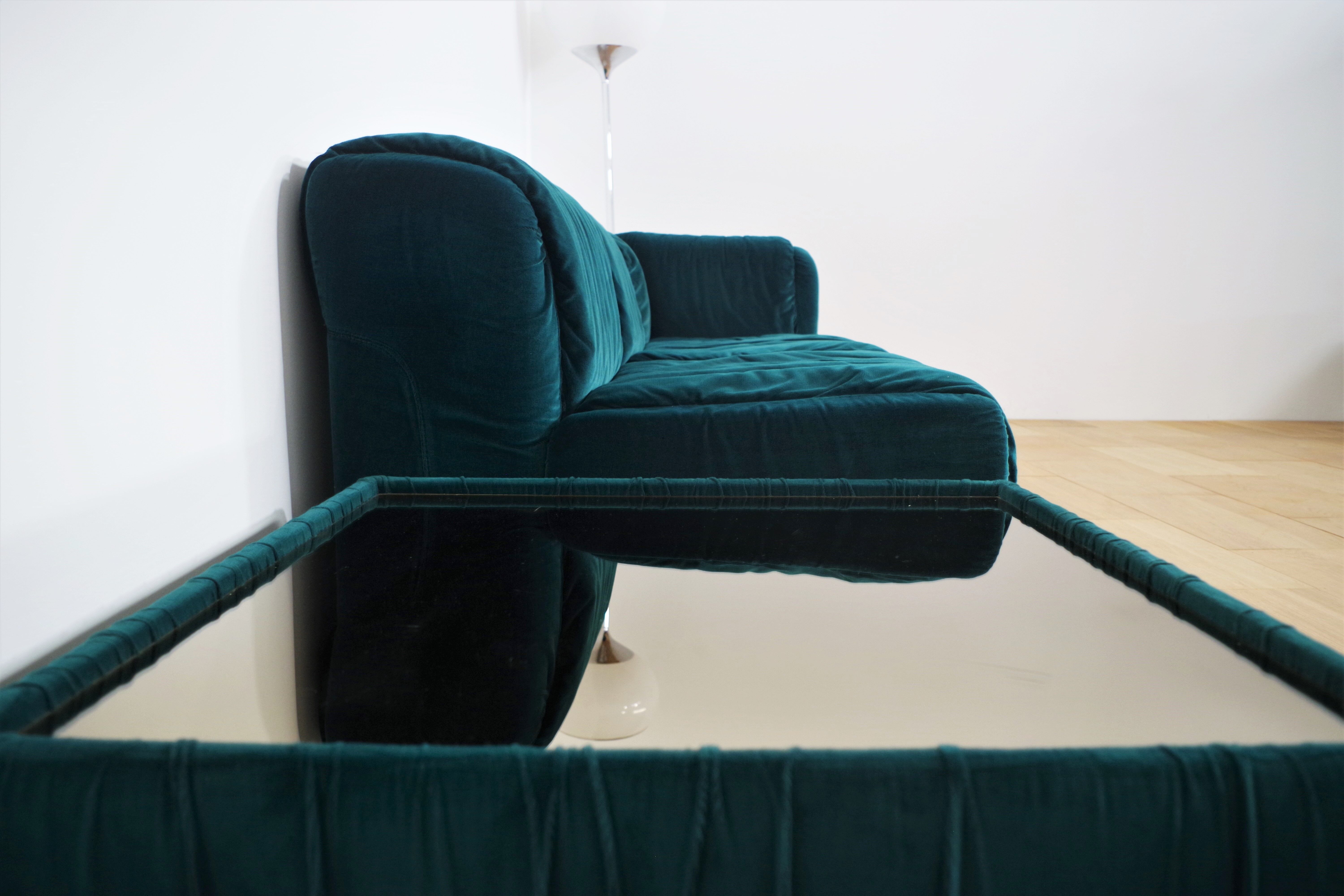 Fauteuils en Chenille de Seven Salotti, 1970s, Set de 5