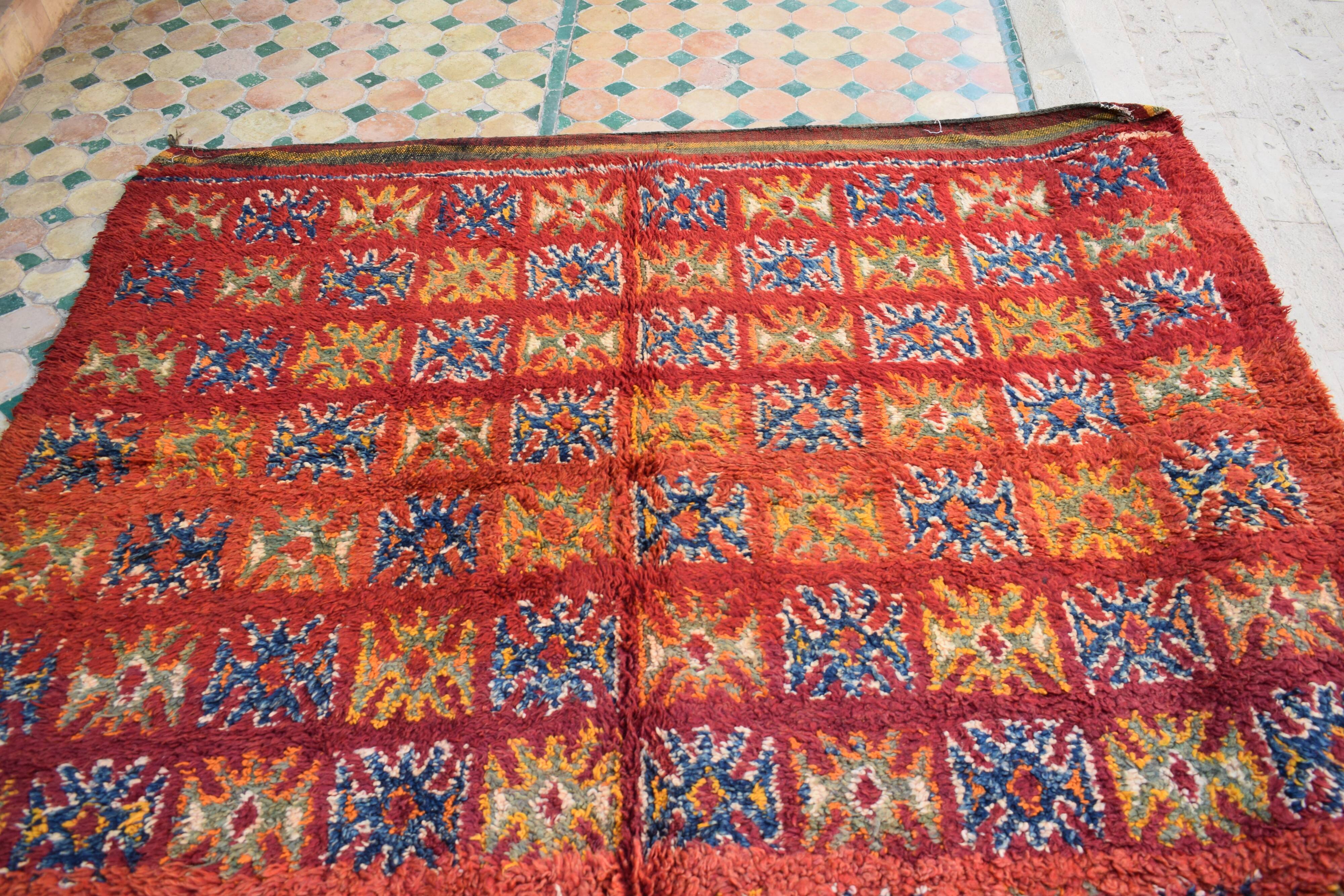 Berber rug Moroccan vintage Atlas