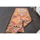 1970s Turkish Oushak Handmade Wool Cotton Orange Runner Rug 95x254
