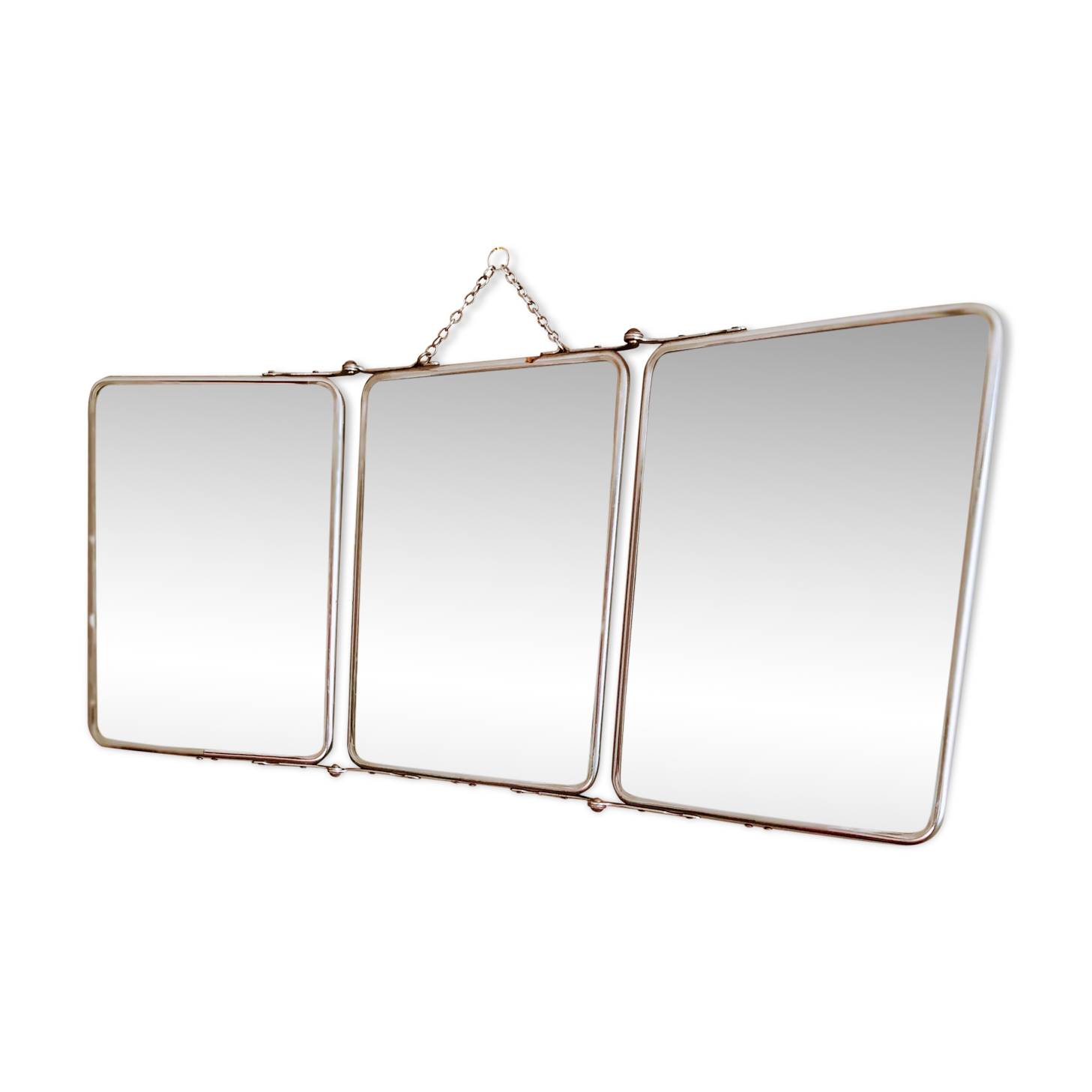 Mirror beveled triptych 56x24cm
