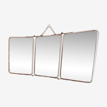 Miroir triptyque biseauté 56x24cm