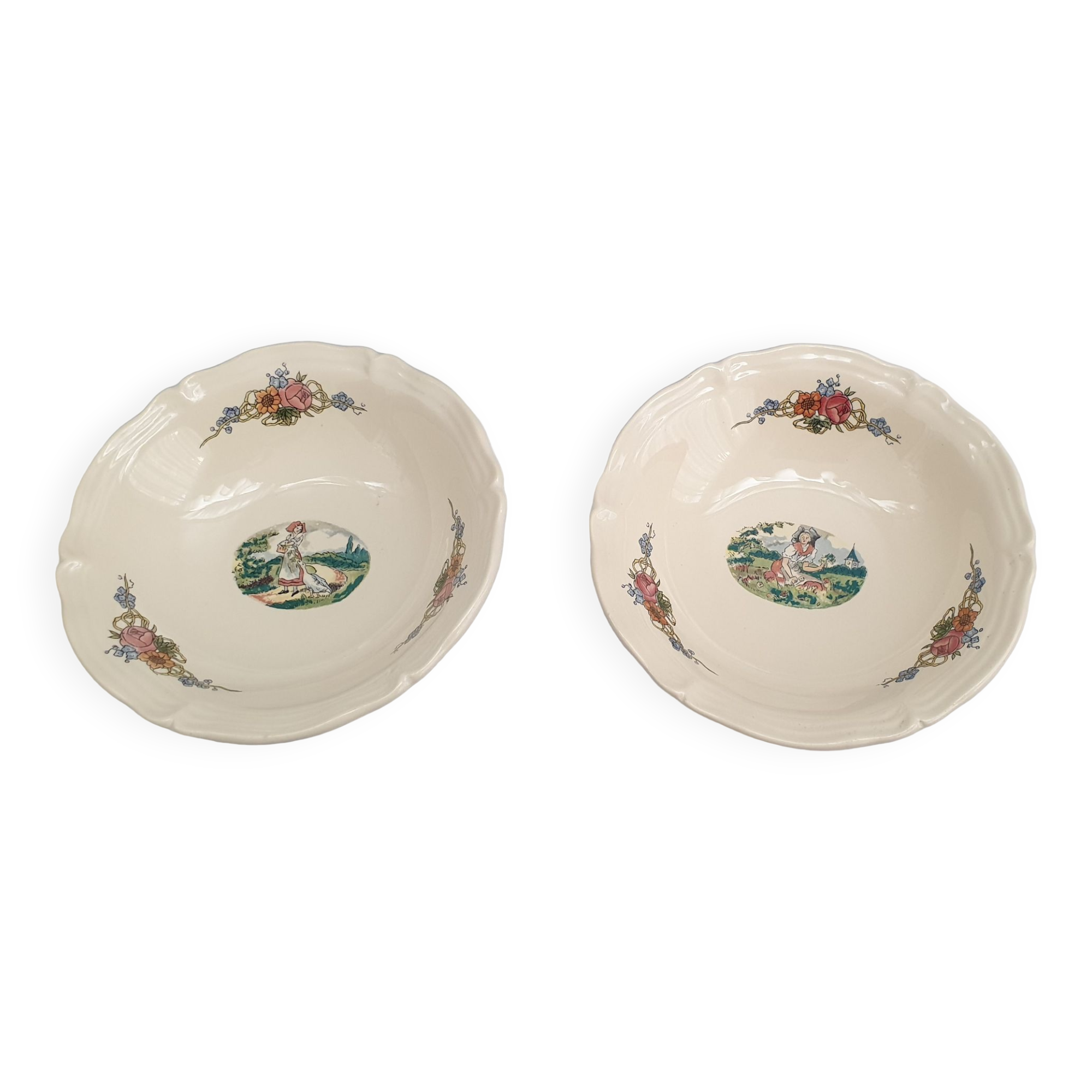 Two vintage cups Sarreguemines
