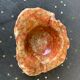 Ashtray in marble stone of vintage cherry color