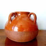 Vintage glazed pottery vase