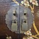 Vintage Chinese cabinet with birds & flowers, red & gold (bohemian)