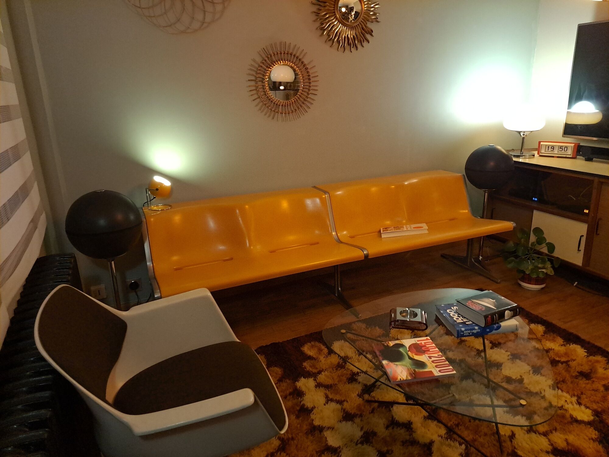 Friso Kramer 4-seater bench for Wilkhahan 60-70's
