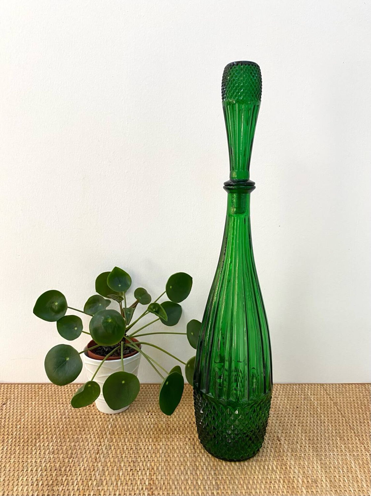 Green Empoli carafe from the 1960s - Rare model