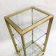 Pierre Vandel Étagère dorée sur roulettes Années 1970 Mid Century Hollywood Regency Shelving