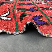 Tapis Marocain Boujad rouge - 10 x 237 cm