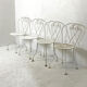Set of 4 vintage wrought iron garden chairs 60's