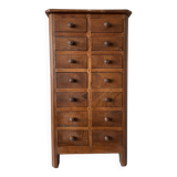 Small Walnut and Cherry Wood Cabinet with Drawer