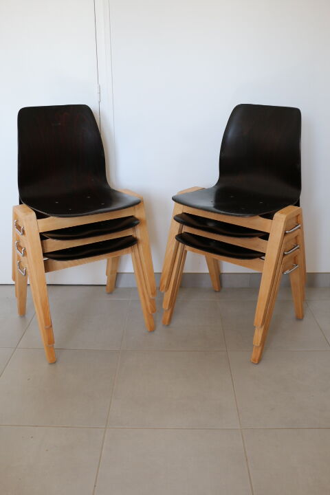 6 adult chairs pagholz wooden legs
