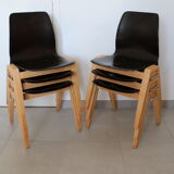 6 adult chairs pagholz wooden legs