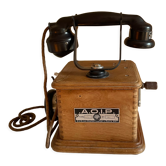 Vintage wooden telephone from the 60s