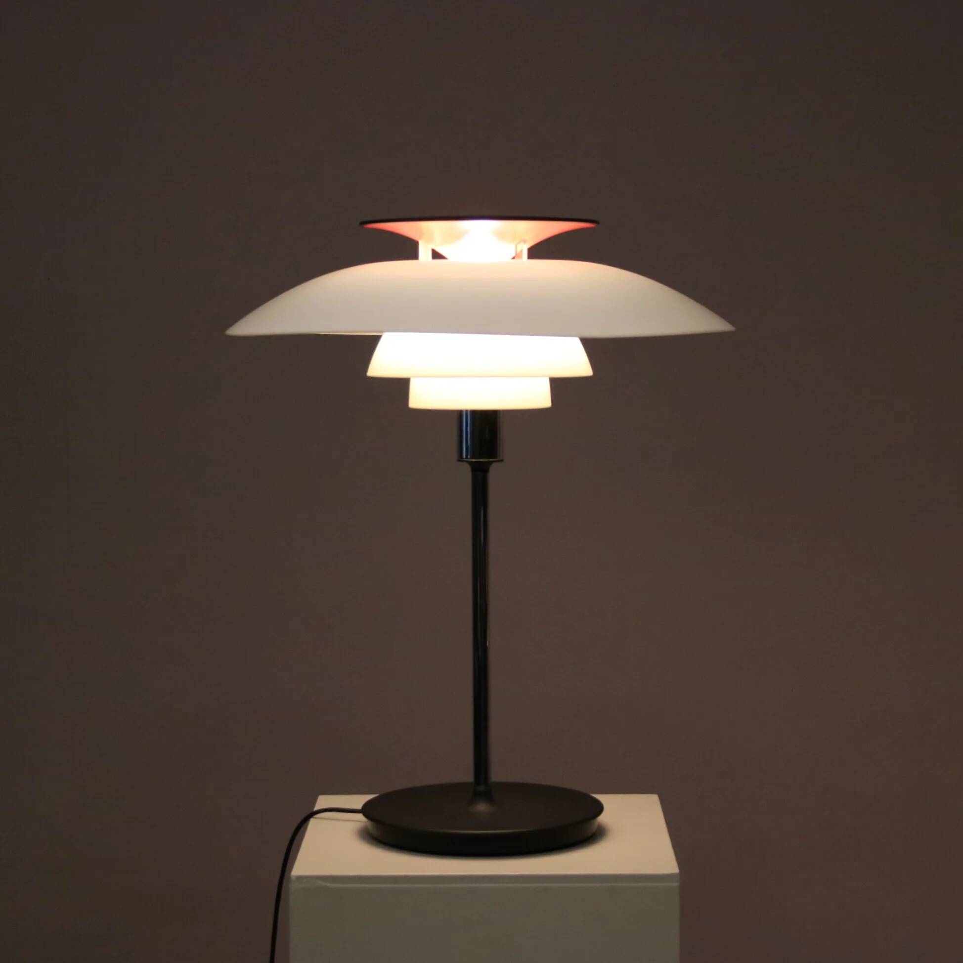 1970s Poul Henningsen “PH80” table lamp for Louis Poulsen, Denmark